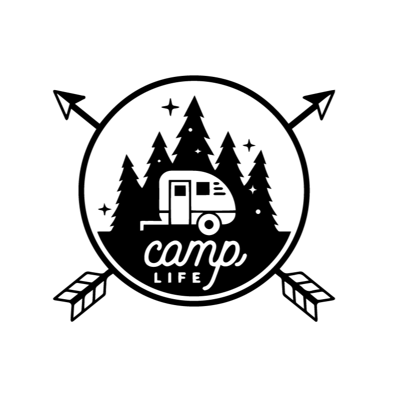 Camp Life 'Crossed Arrows' Vinyl Car Sticker