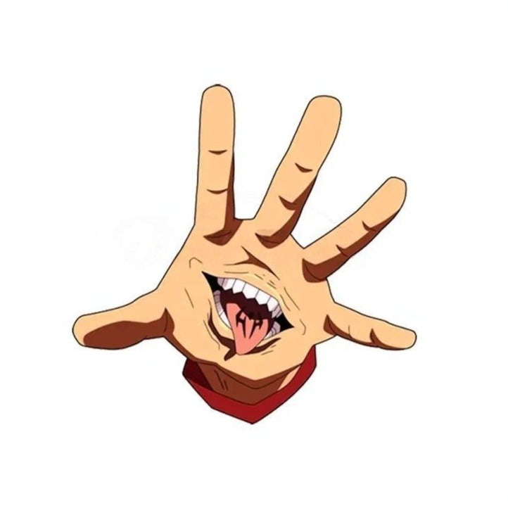 Jujutsu Kaisen 'Yuji Itadori | Hand Mouth' Vinyl Car Sticker