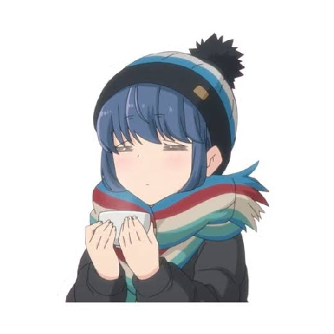 Laid-Back Camp 'Rin Shima | Drinking Tea' Vinyl Car Sticker