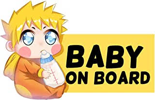 Baby On Board 'Baby Naruto | Holding Milk Bottle' Vinyl Car Sticker