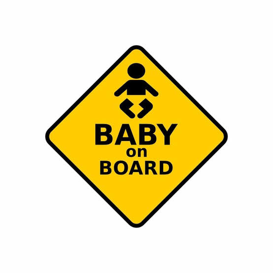 Baby On Board 'Warning Sign' Vinyl Car Sticker