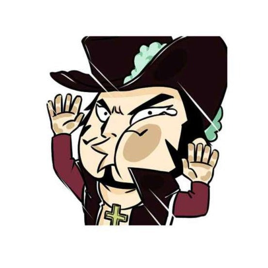 One Piece 'Dracule Mihawk | Pressed Face' Vinyl Car Sticker