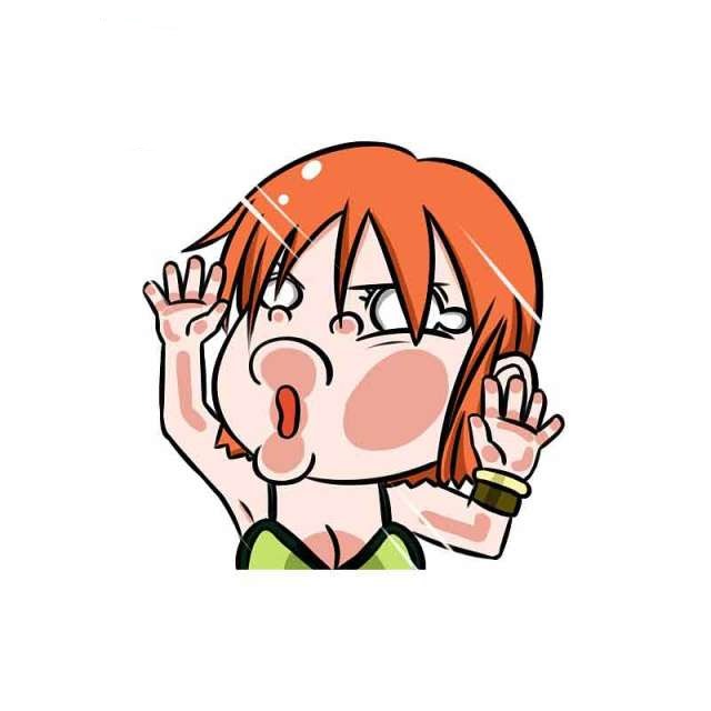 One Piece 'Nami | Pressed Face' Vinyl Car Sticker