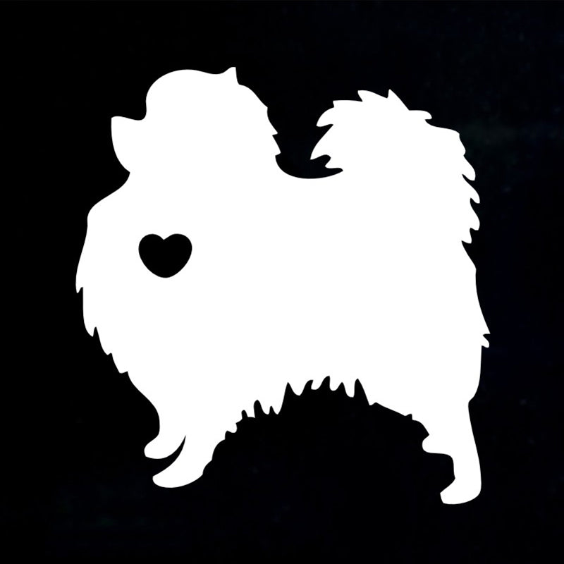 'I Love My Pomeranian Dog' Vinyl Car Sticker