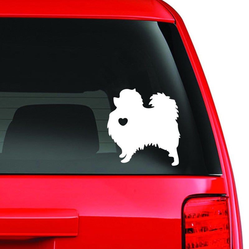 'I Love My Pomeranian Dog' Vinyl Car Sticker