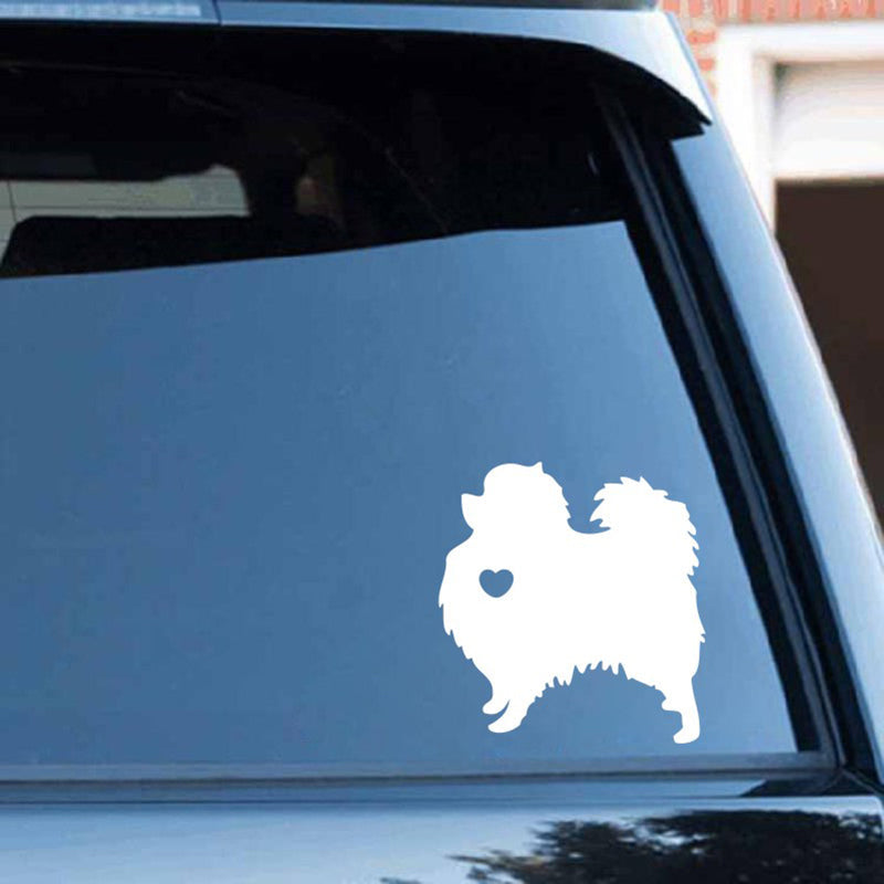 'I Love My Pomeranian Dog' Vinyl Car Sticker
