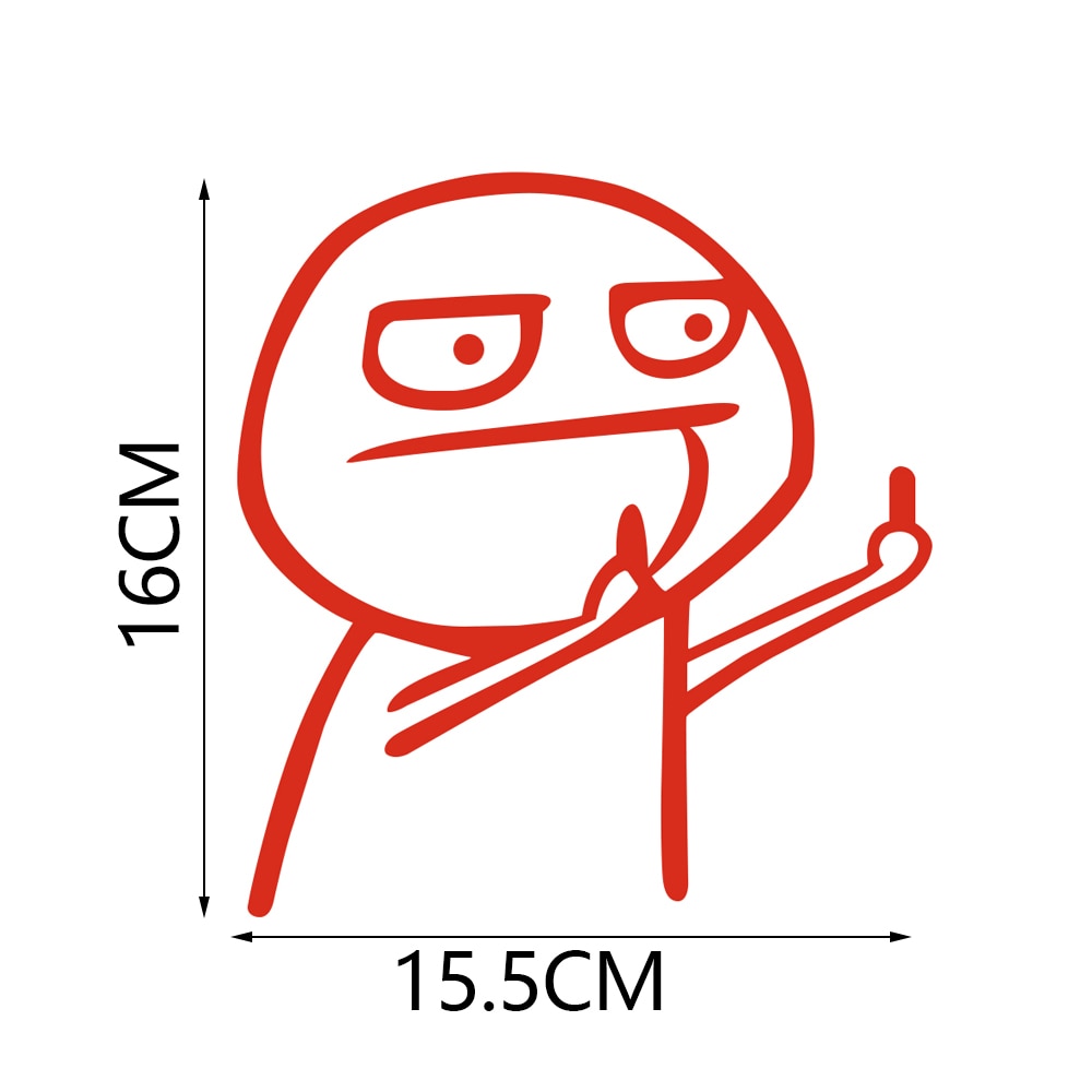 Funny Cartoon 'F U | 2.0' Vinyl Car Sticker