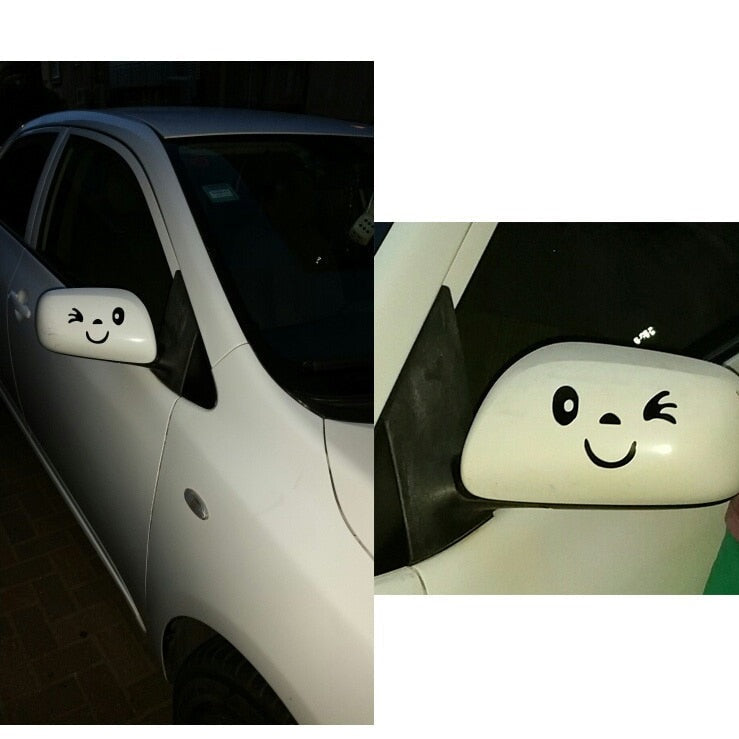 Cute 'Winking | Set of 2' Vinyl Car Sticker