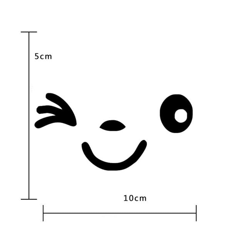 Cute 'Winking | Set of 2' Vinyl Car Sticker