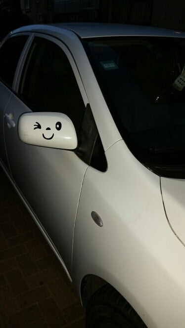 Cute 'Winking | Set of 2' Vinyl Car Sticker