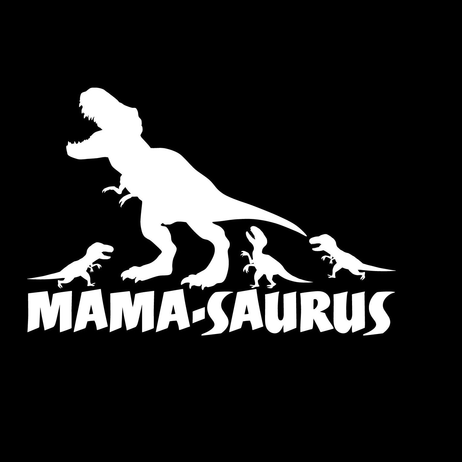 Mama-Saurus 'Mother & Baby Dinosaurs' Vinyl Car Sticker
