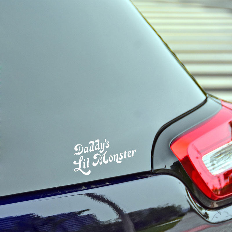Funny 'Daddy's Lil Monster' Vinyl Car Sticker