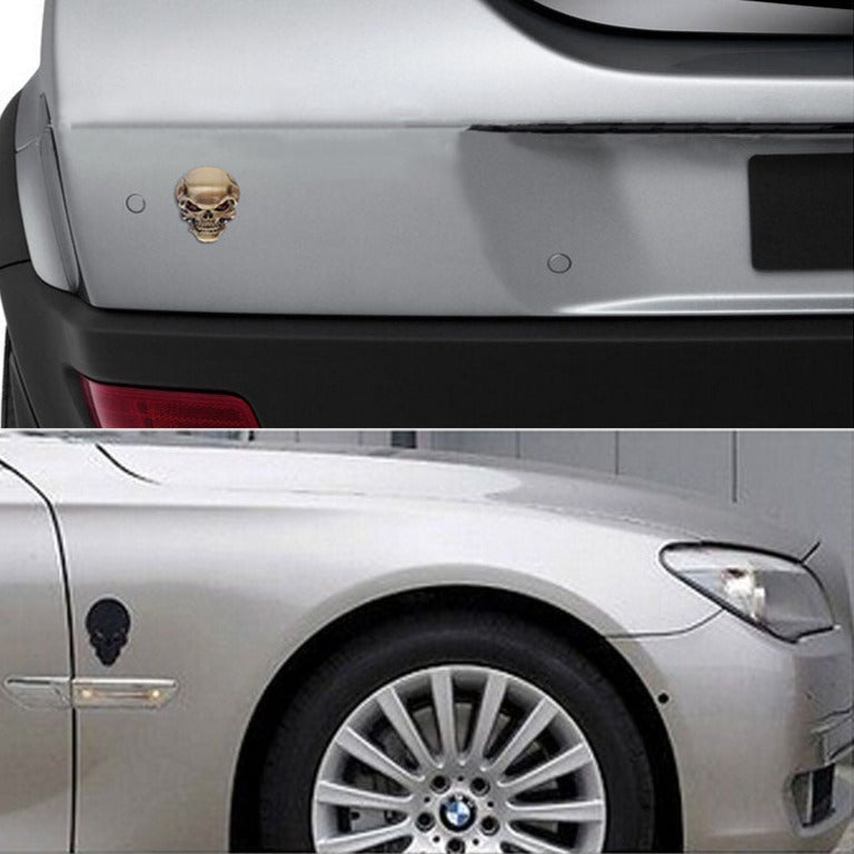 Skull 'Fierce | 1.0' Metal Car Stickers