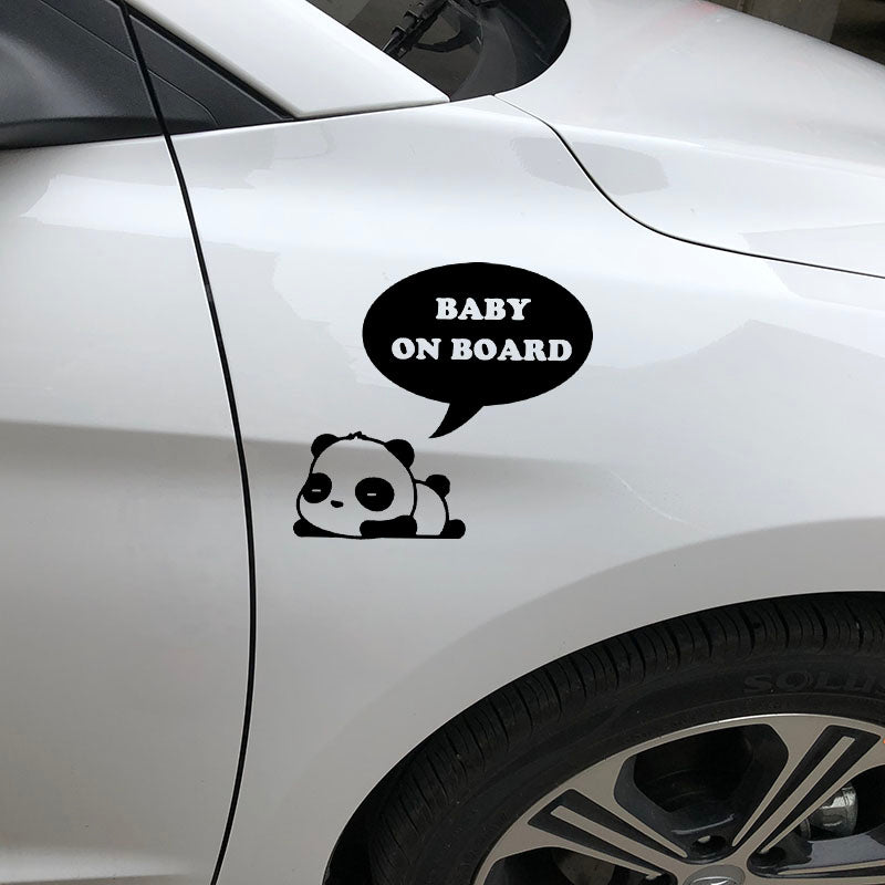 Cute 'Sleeping Panda | Baby On Board | 2.0' Vinyl Car Sticker