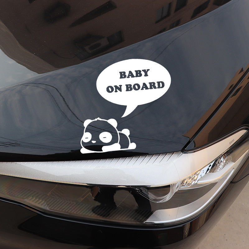 Cute 'Sleeping Panda | Baby On Board | 1.0' Vinyl Car Sticker