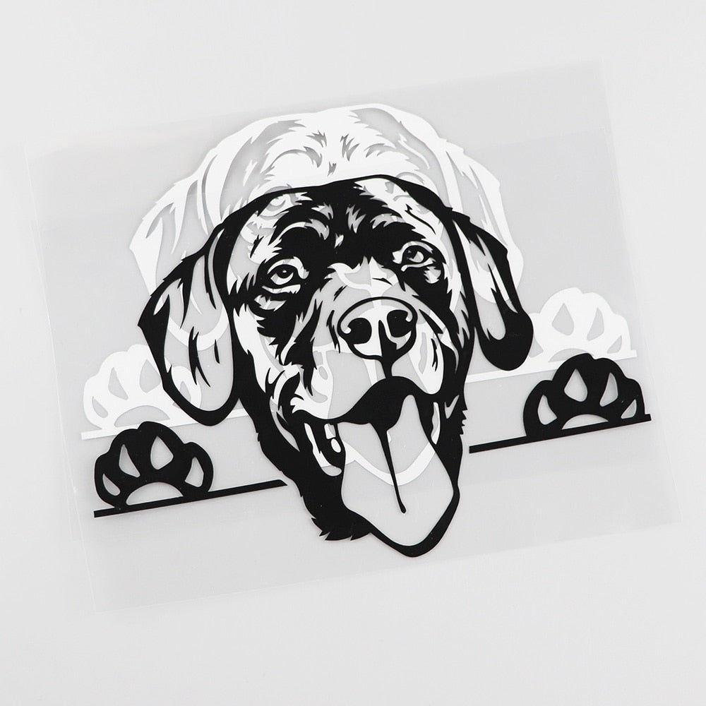 Labrador Retriever Vinyl Car Peeker Sticker