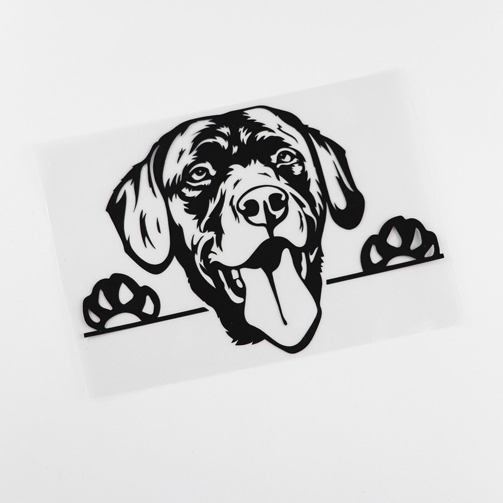 Labrador Retriever Vinyl Car Peeker Sticker