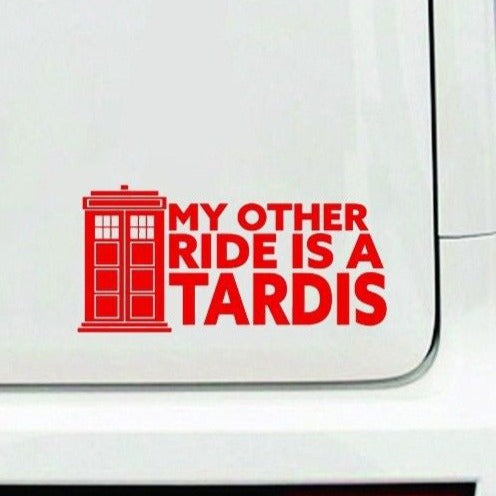 My Other Ride Is A Tardis 'Time Machine' Vinyl Car Sticker