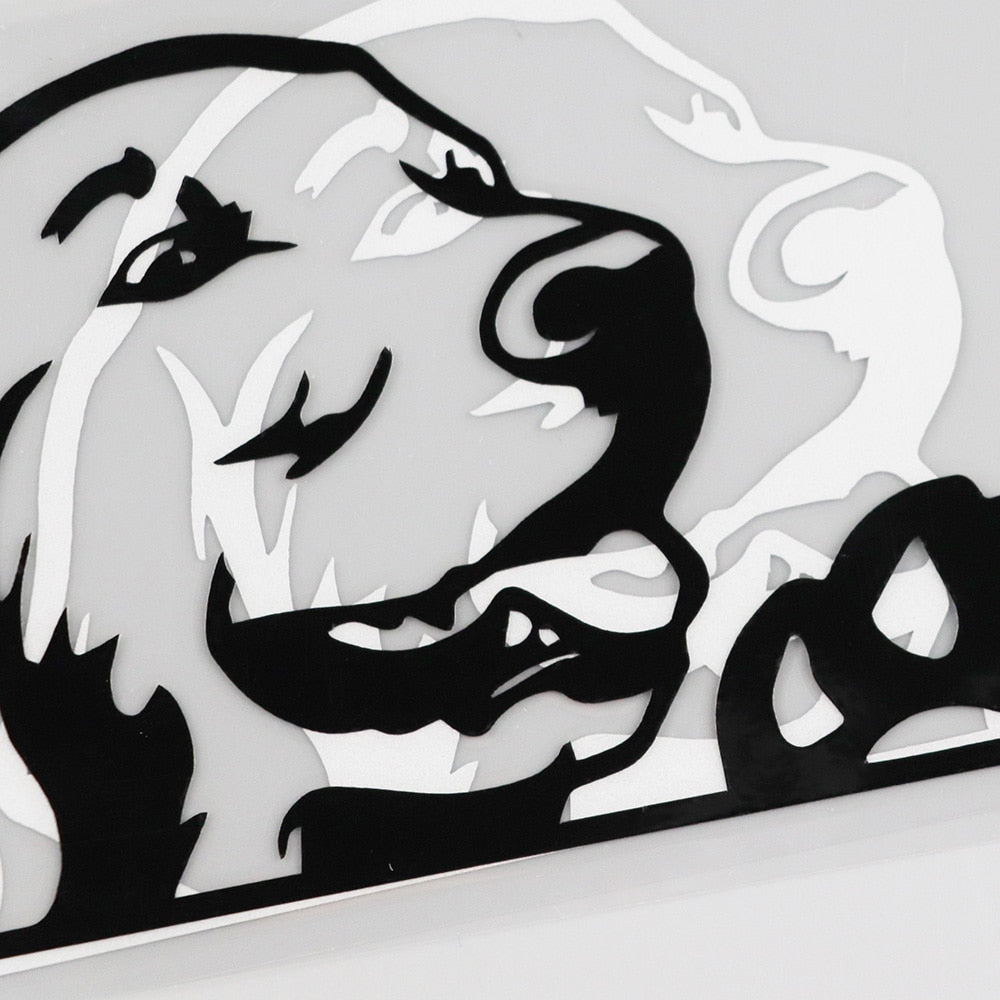 Golden Retriever Waterproof Vinyl Car Peeker Sticker