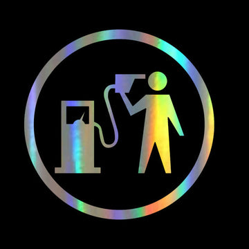 Fuel Tank 'Head Pointing' Vinyl Car Sticker