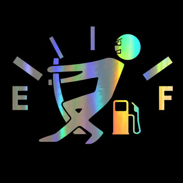 Funny Fuel Tank 'E | F | 2.0' Vinyl Car Sticker