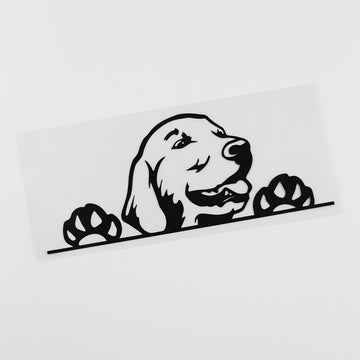 Golden Retriever Waterproof Vinyl Car Peeker Sticker