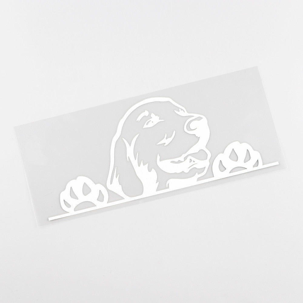 Golden Retriever Waterproof Vinyl Car Peeker Sticker