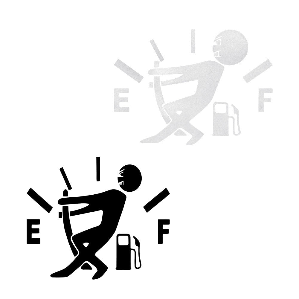 Funny Fuel Tank 'E | F' Vinyl Car Sticker
