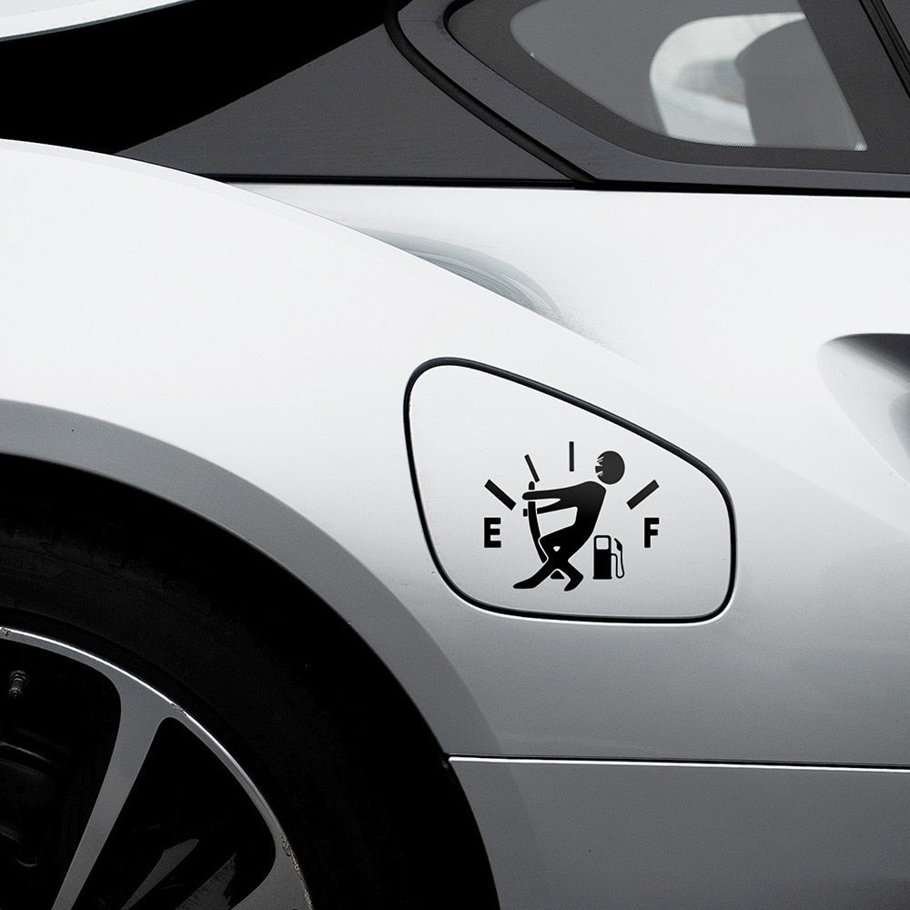 Funny Fuel Tank 'E | F' Vinyl Car Sticker