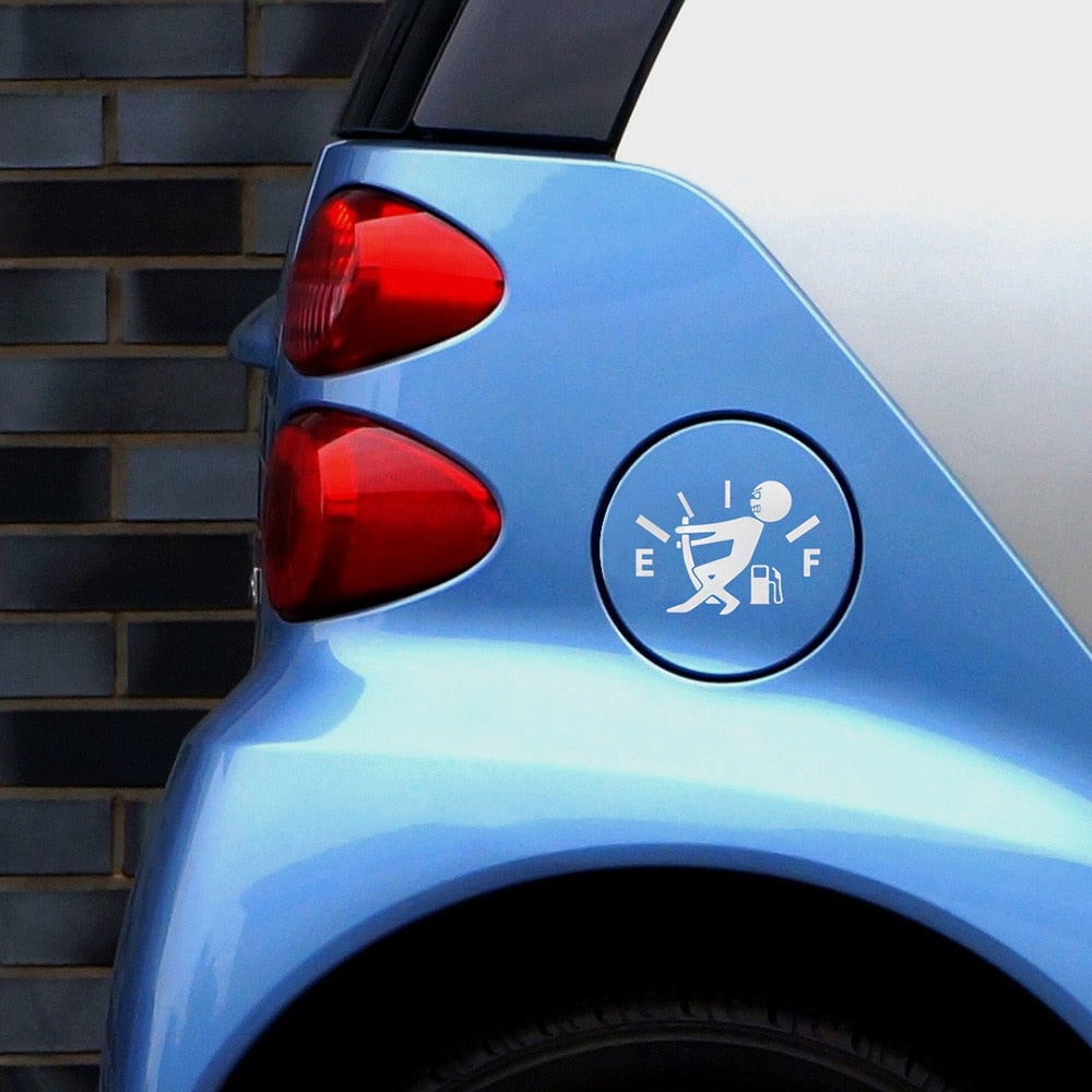 Funny Fuel Tank 'E | F' Vinyl Car Sticker