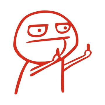 Funny Cartoon 'F U | 2.0' Vinyl Car Sticker