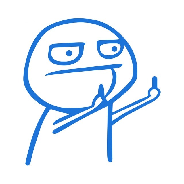 Funny Cartoon 'F U | 2.0' Vinyl Car Sticker