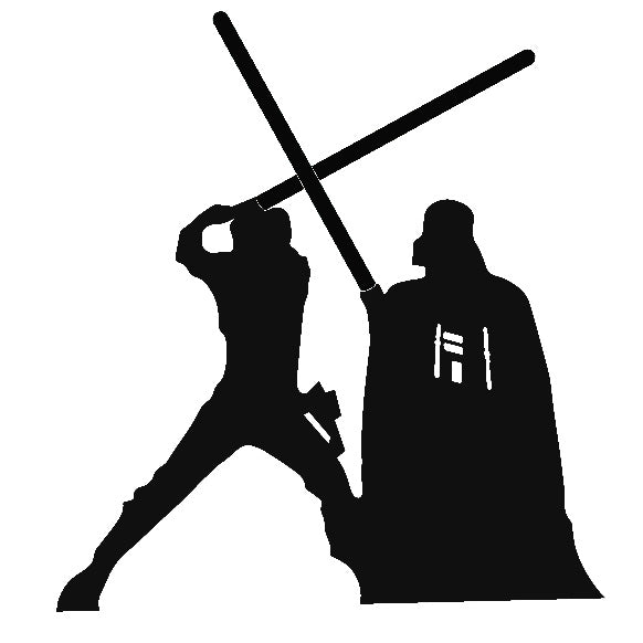 Star Wars 'Darth Vader Vs. Luke Skywalker | Duel Fight' Vinyl Car Sticker