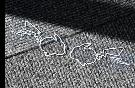 Pokémon 'Pikachu | Silver | Set of 2' Vinyl Car Sticker