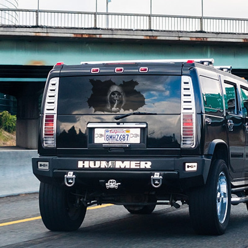 Grim Reaper 'Be Quiet' Car Window Vinyl Sticker