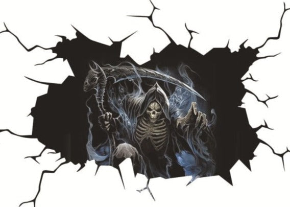 Grim Reaper 'Smokey' Car Window Vinyl Sticker