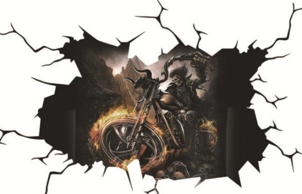 Ghost Rider 'Flaming Ride' Car Window Vinyl Sticker