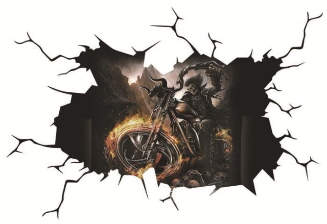 Ghost Rider 'Flaming Ride' Car Window Vinyl Sticker
