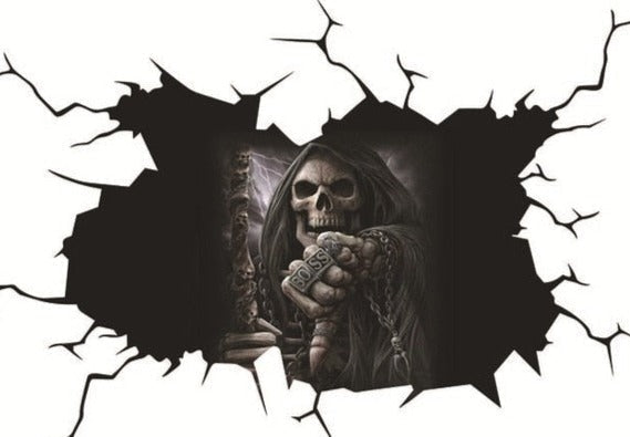 Grim Reaper 'Boss | Thumbs Down' Car Window Vinyl Sticker