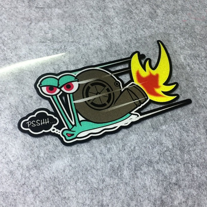 Cute Turbo Snail 'Psshh...' Vinyl Car Sticker