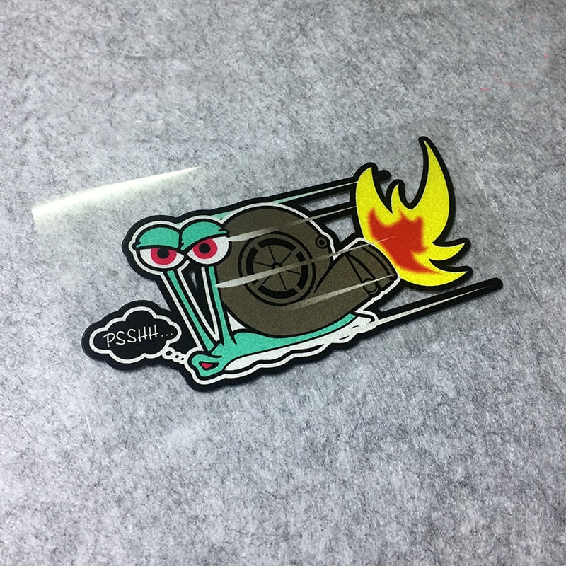 Cute Turbo Snail 'Psshh...' Vinyl Car Sticker