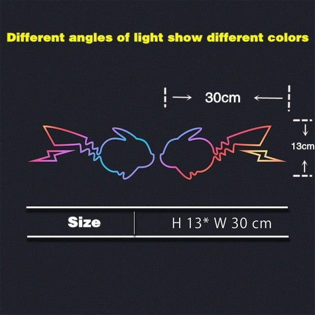 Pokémon 'Pikachu Colored Lightning | 1.0 | Set of 2' Vinyl Car Sticker