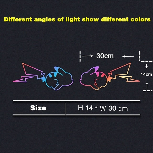Pokémon 'Pikachu Colored Lightning | 2.0 | Set of 2' Vinyl Car Sticker