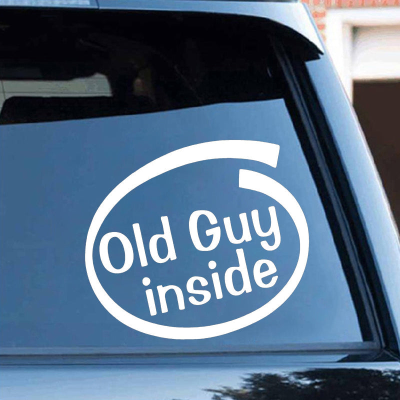 Funny 'Old Guy Inside' Vinyl Car Sticker