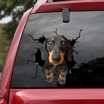 Dachshund 'Pup' Car Window Vinyl Sticker
