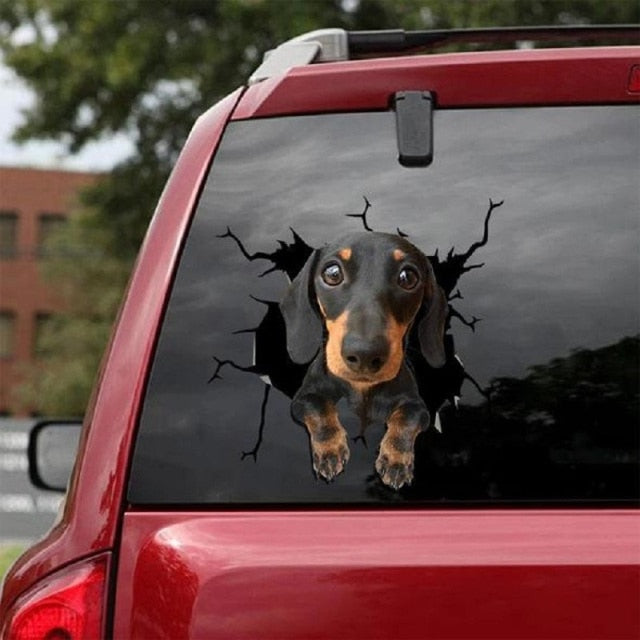 Dachshund 'Pup' Car Window Vinyl Sticker