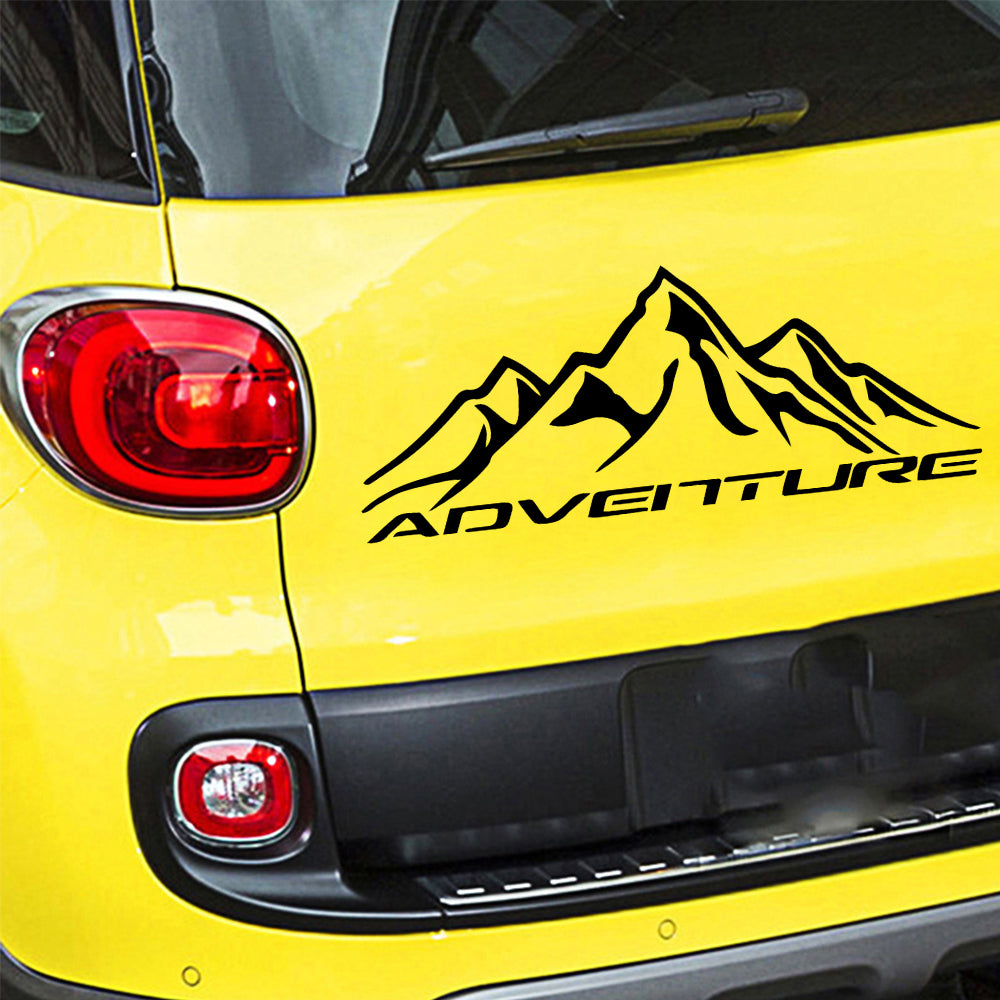 Cool 'Adventure | Black Mountain' Vinyl Car Sticker