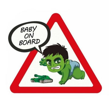 Hulk 'Battle Tank | Baby On Board | Warning Sign' Vinyl Car Sticker