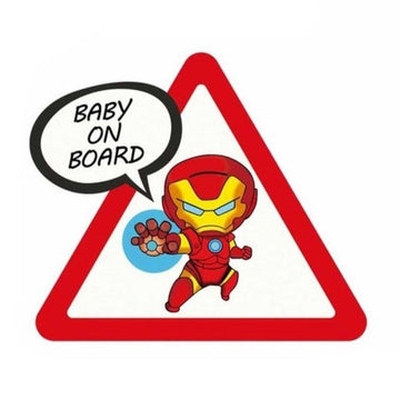Iron Man 'Baby On Board | Warning Sign' Vinyl Car Sticker