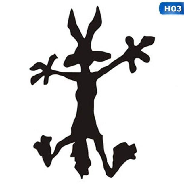 Looney Tunes 'Black Coyote  | Crashed' Vinyl Car Sticker